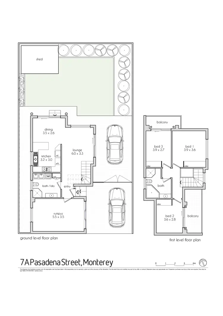 Floorplan of Homely semi-detached listing, 7a Pasadena Street, Monterey NSW 2217