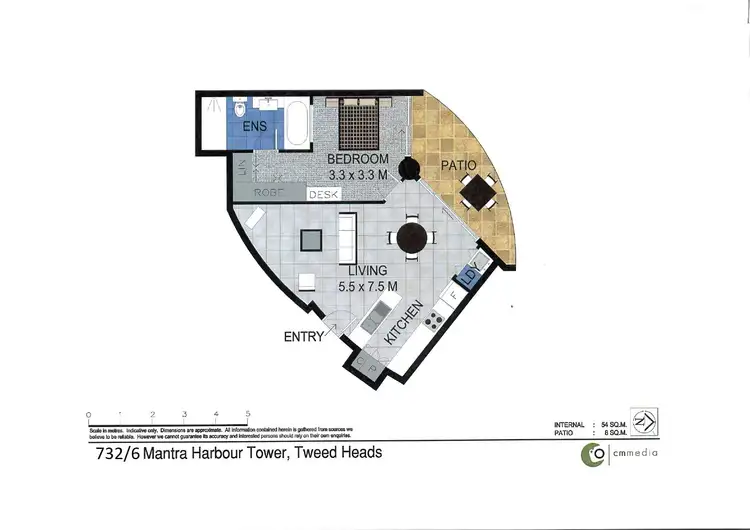 Floorplan of Homely unit listing, 732/6-8 Stuart Street, Tweed Heads NSW 2485