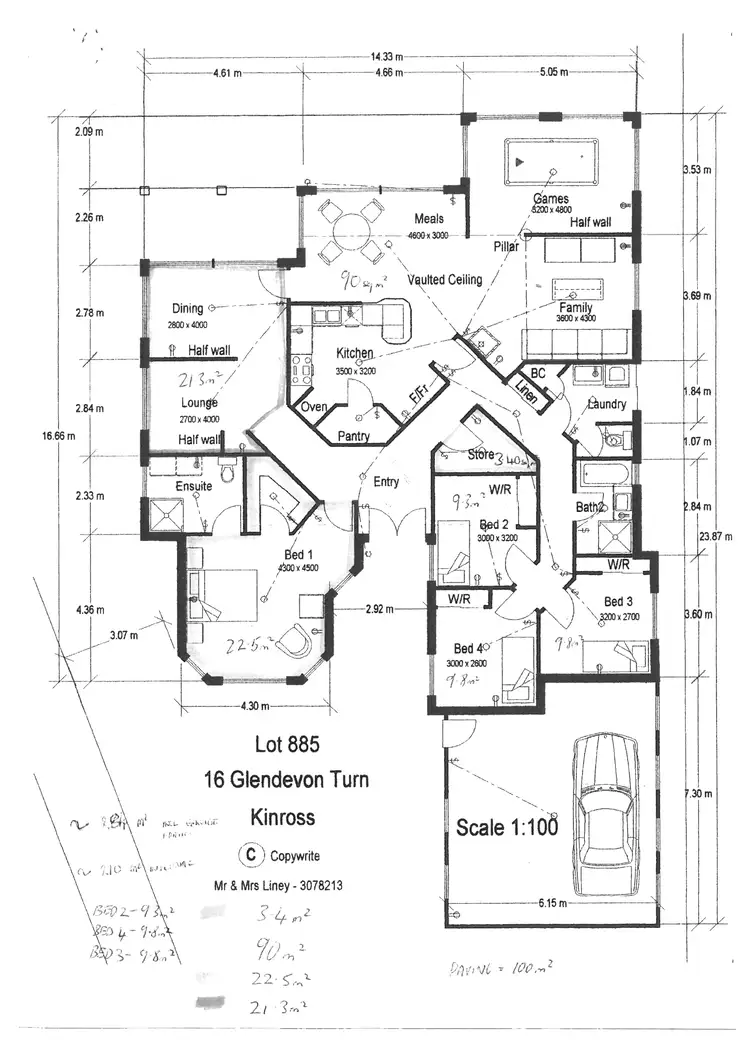 Floorplan of Homely house listing, 16 Glendevon Turn, Kinross WA 6028