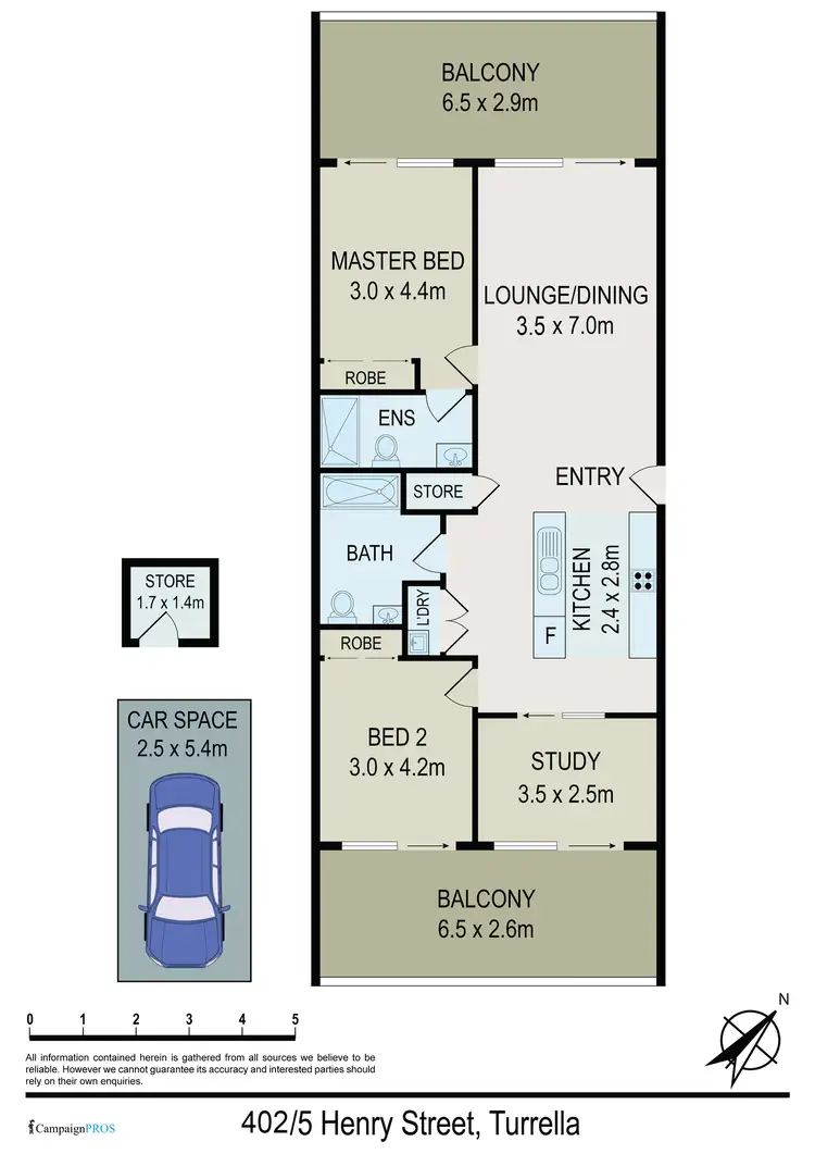 Floorplan of Homely apartment listing, 402/5 Herry St, Turrella NSW 2205
