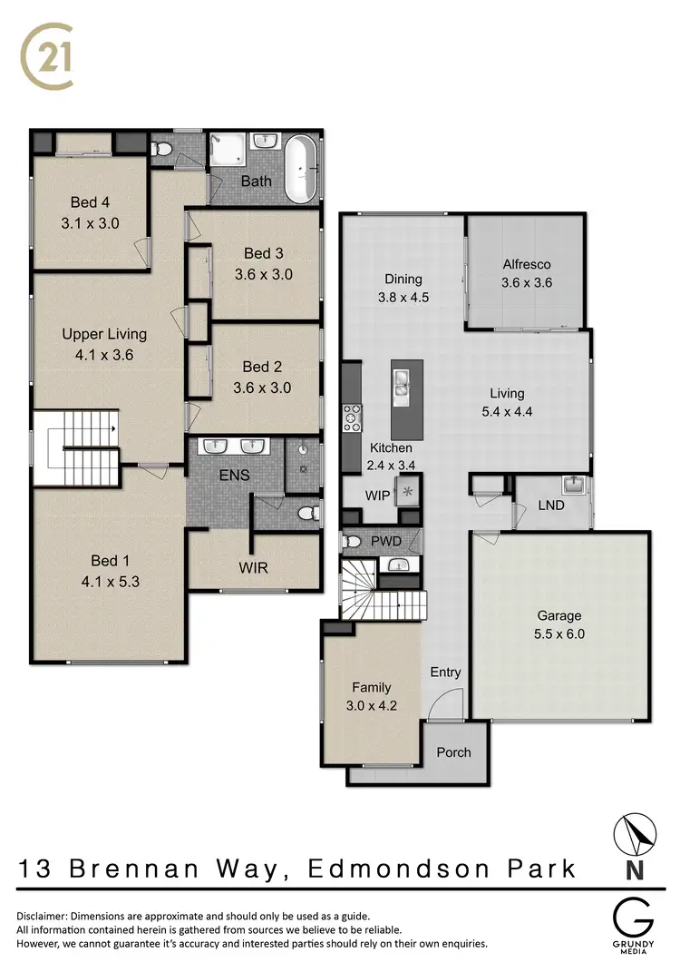 Floorplan of Homely house listing, 13 Brennan Way, Edmondson Park NSW 2174