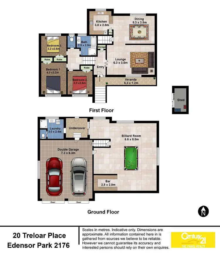 Floorplan of Homely house listing, 20 Treloar Place, Edensor Park NSW 2176