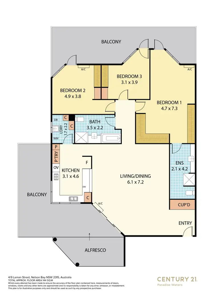 Floorplan of Homely unit listing, 4/9-11 Laman Street, Nelson Bay NSW 2315