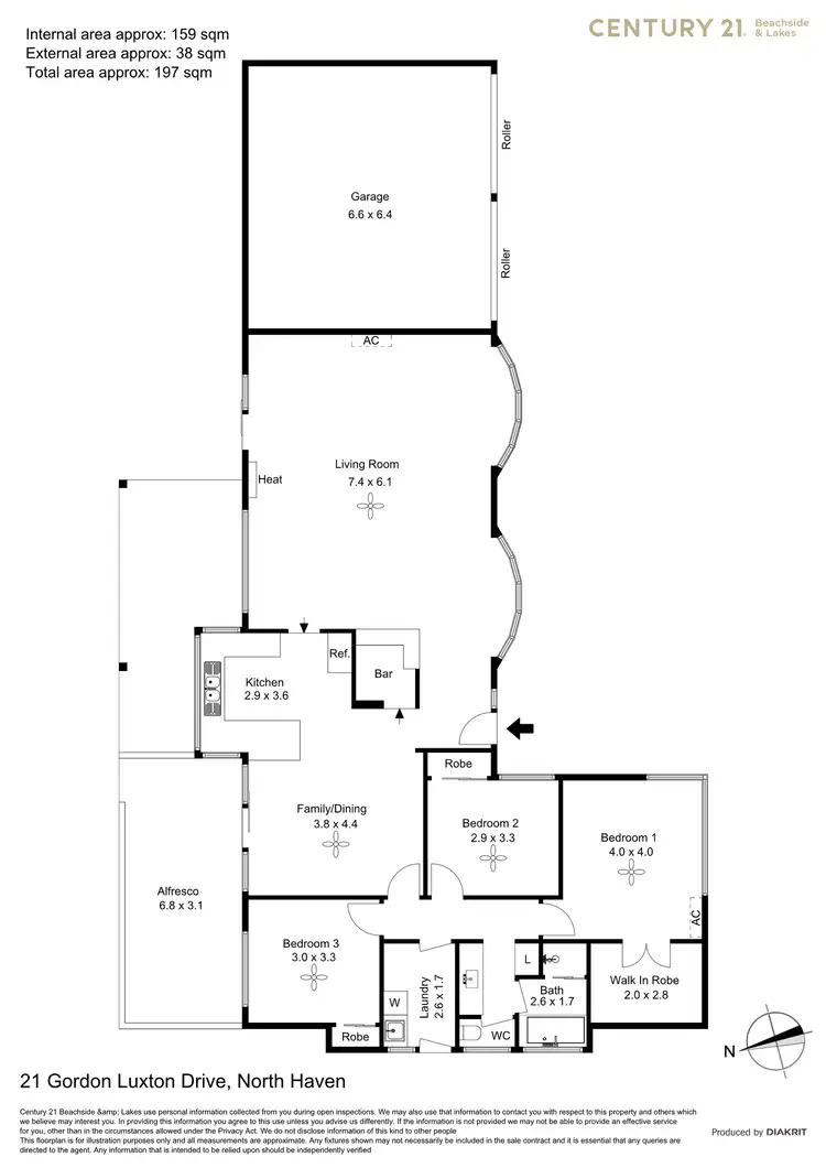 Floorplan of Homely house listing, 21 Gordon Luxton Drive, North Haven SA 5018
