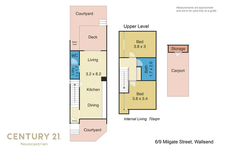 Floorplan of Homely townhouse listing, 6/9 Milgate Street, Wallsend NSW 2287