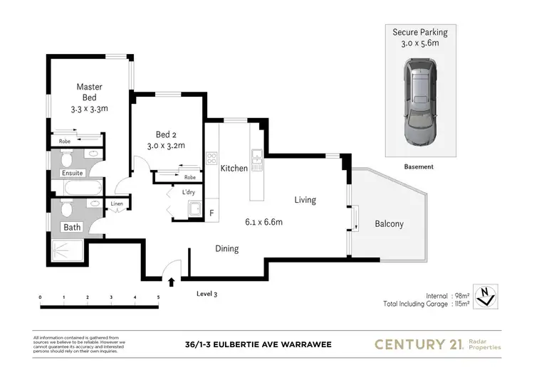 Floorplan of Homely apartment listing, 36/1-3 Eulbertie Ave, Warrawee NSW 2074