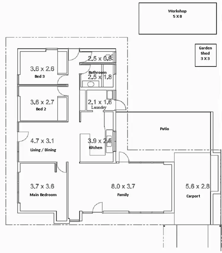 Floorplan of Homely house listing, 28 Mynah Crescent, Condon QLD 4815