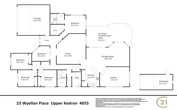 Floorplan of Homely house listing, 23 Wyellan Place, Upper Kedron QLD 4055