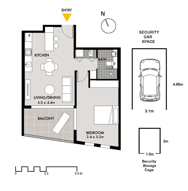Floorplan of Homely apartment listing, 202/72-74 Gordon Crescent, Lane Cove NSW 2066