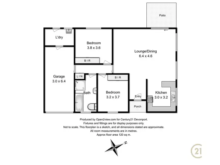 Floorplan of Homely unit listing, 1/24 Cherry Grove, Latrobe TAS 7307