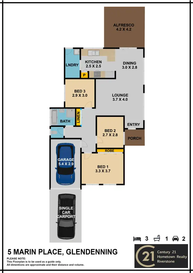 Floorplan of Homely house listing, 5 Marin Place, Glendenning NSW 2761