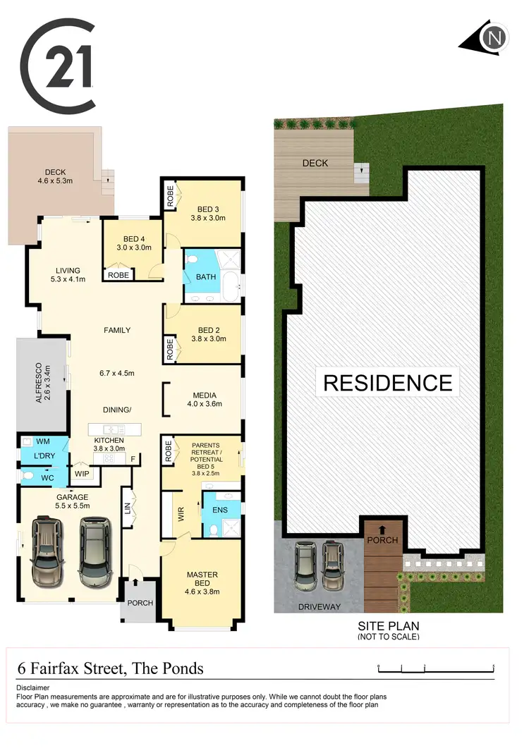 Floorplan of Homely house listing, 6 Fairfax Street, The Ponds NSW 2769