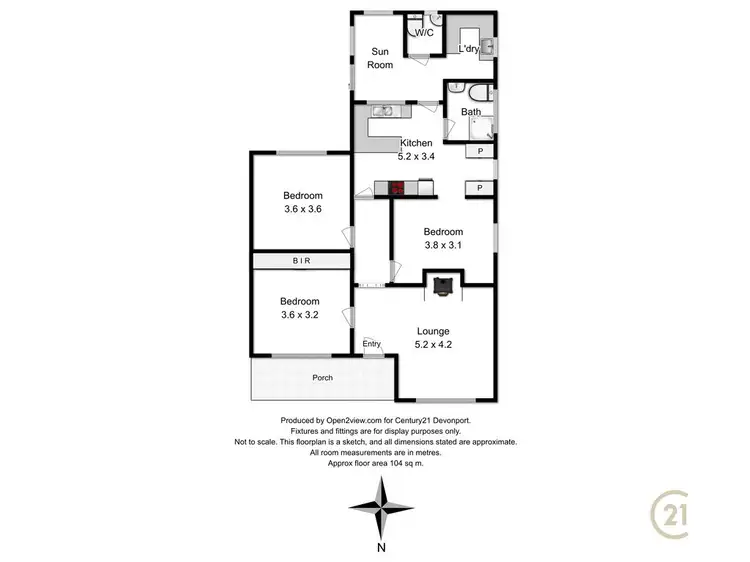 Floorplan of Homely house listing, 22 Grove Street, Ulverstone TAS 7315