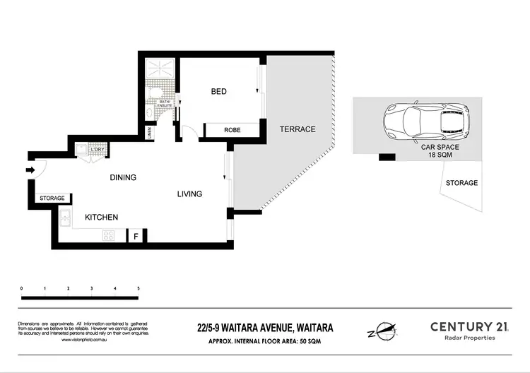 Floorplan of Homely unit listing, 22/5-9 Waitara Avenue, Waitara NSW 2077