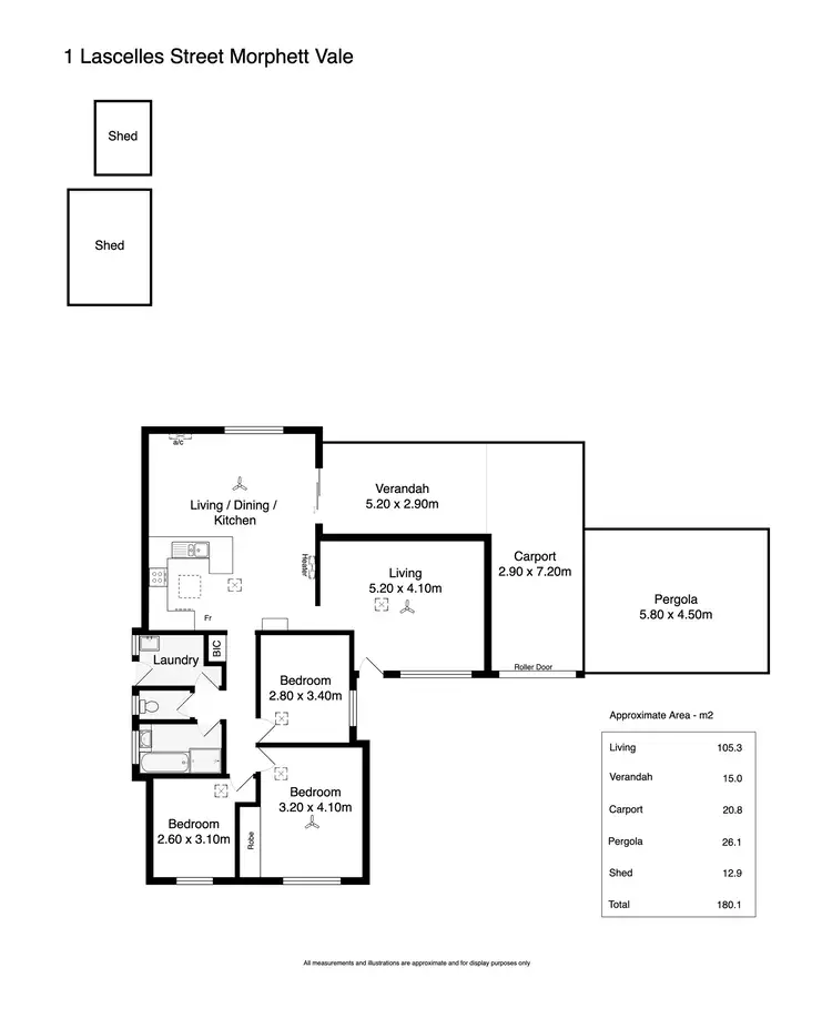 Floorplan of Homely house listing, 1 Lascelles Street, Morphett Vale SA 5162