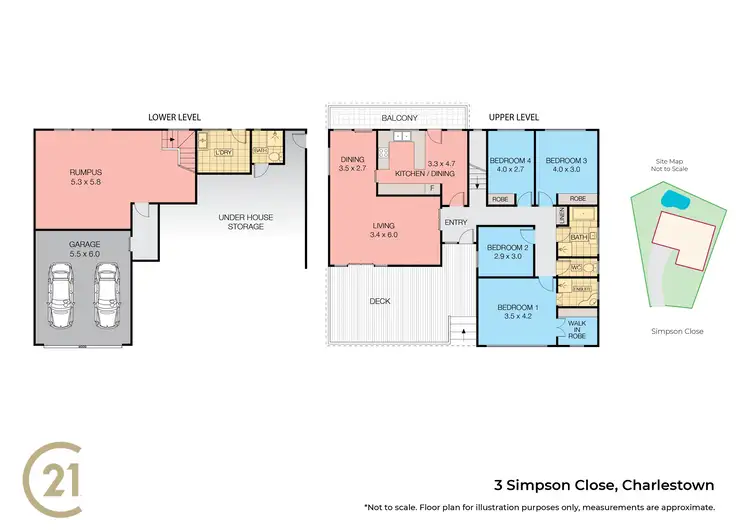 Floorplan of Homely house listing, 3 Simpson Close, Charlestown NSW 2290