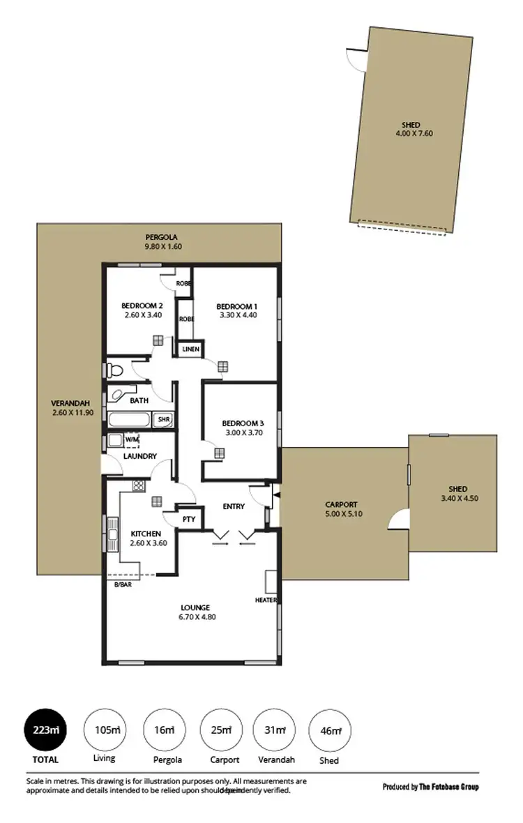 Floorplan of Homely house listing, 21 Sunglow Crescent, Hackham West SA 5163