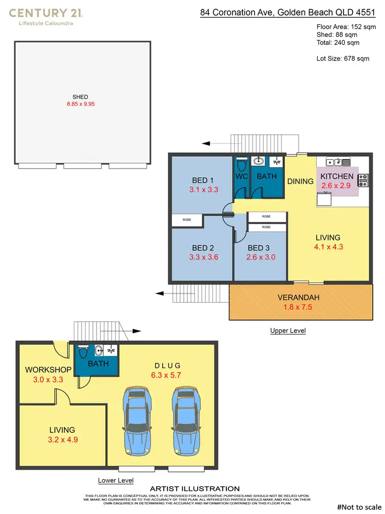 Floorplan of Homely house listing, 84 Coronation Avenue, Golden Beach QLD 4551