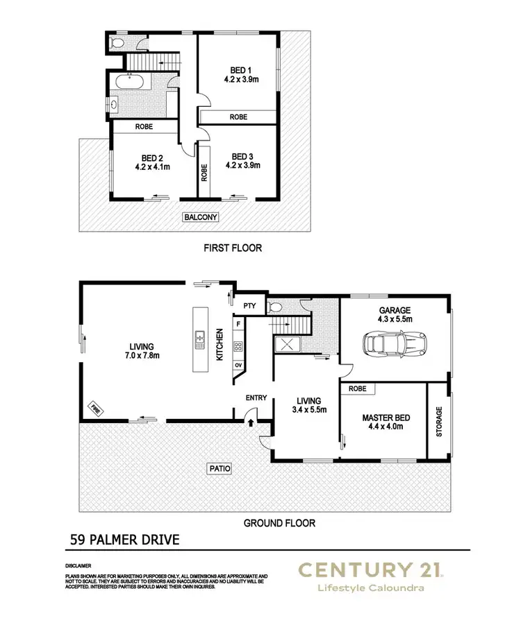 Floorplan of Homely house listing, 59 Palmer Avenue, Golden Beach QLD 4551