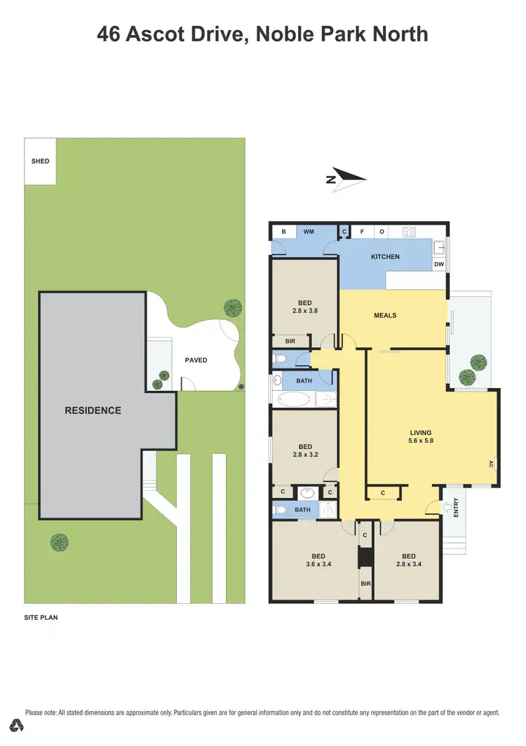 Floorplan of Homely house listing, 46 Ascot Drive, Noble Park North VIC 3174