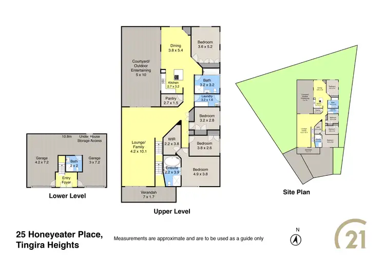 Floorplan of Homely house listing, 25 Honeyeater Place, Tingira Heights NSW 2290