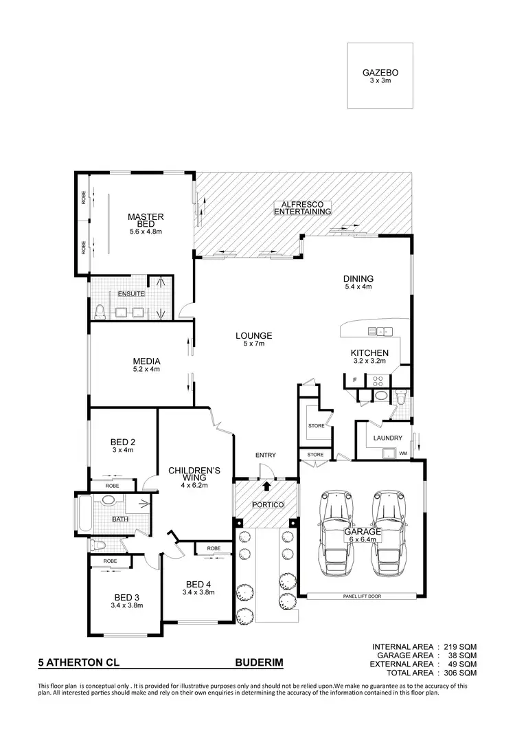 Floorplan of Homely house listing, 5 Atherton Close, Buderim QLD 4556