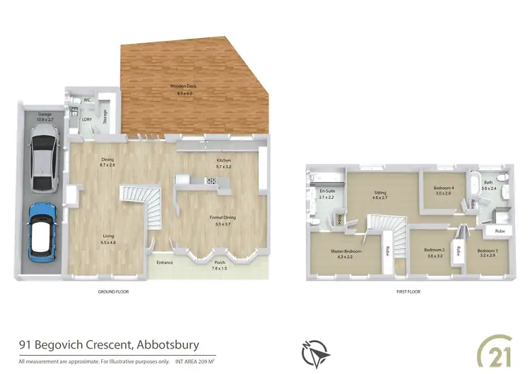 Floorplan of Homely house listing, 91 Begovich Crescent, Abbotsbury NSW 2176
