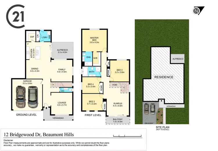Floorplan of Homely house listing, 12 Bridgewood Drive, Beaumont Hills NSW 2155