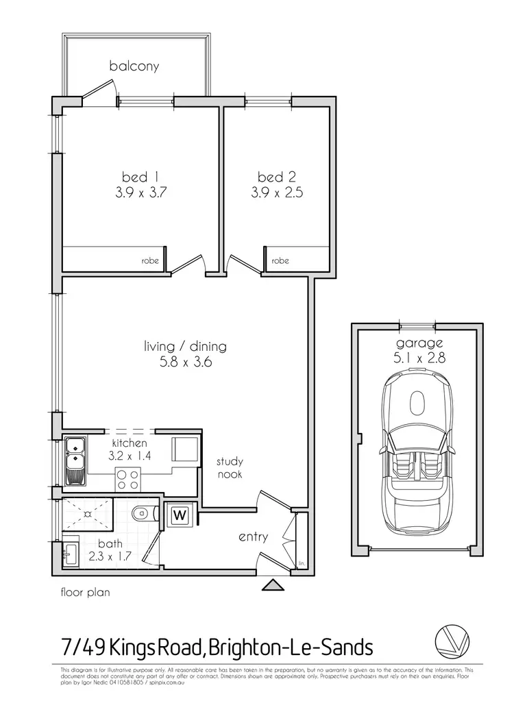 Floorplan of Homely apartment listing, 7/49 Kings Road, Brighton-le-sands NSW 2216