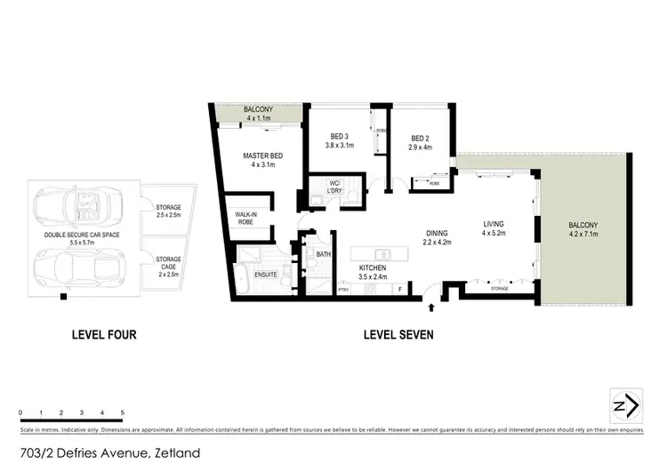 Floorplan of Homely apartment listing, 703/2 Defries Avenue, Zetland NSW 2017