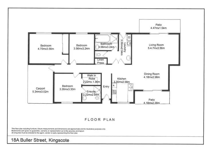Floorplan of Homely house listing, 18a Buller Street, Kingscote SA 5223