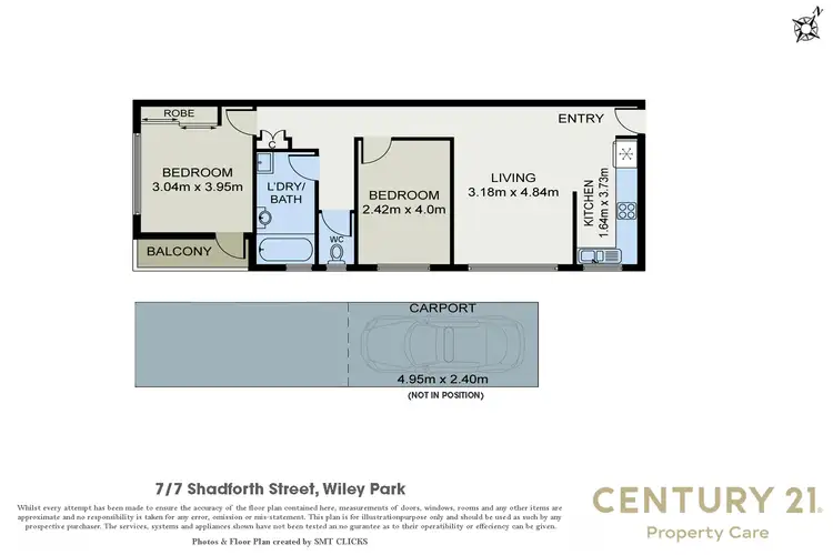 Floorplan of Homely unit listing, 7/7 Shadforth Street, Wiley Park NSW 2195