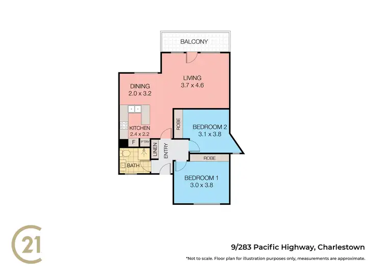 Floorplan of Homely unit listing, 9/283 Pacific Highway, Charlestown NSW 2290