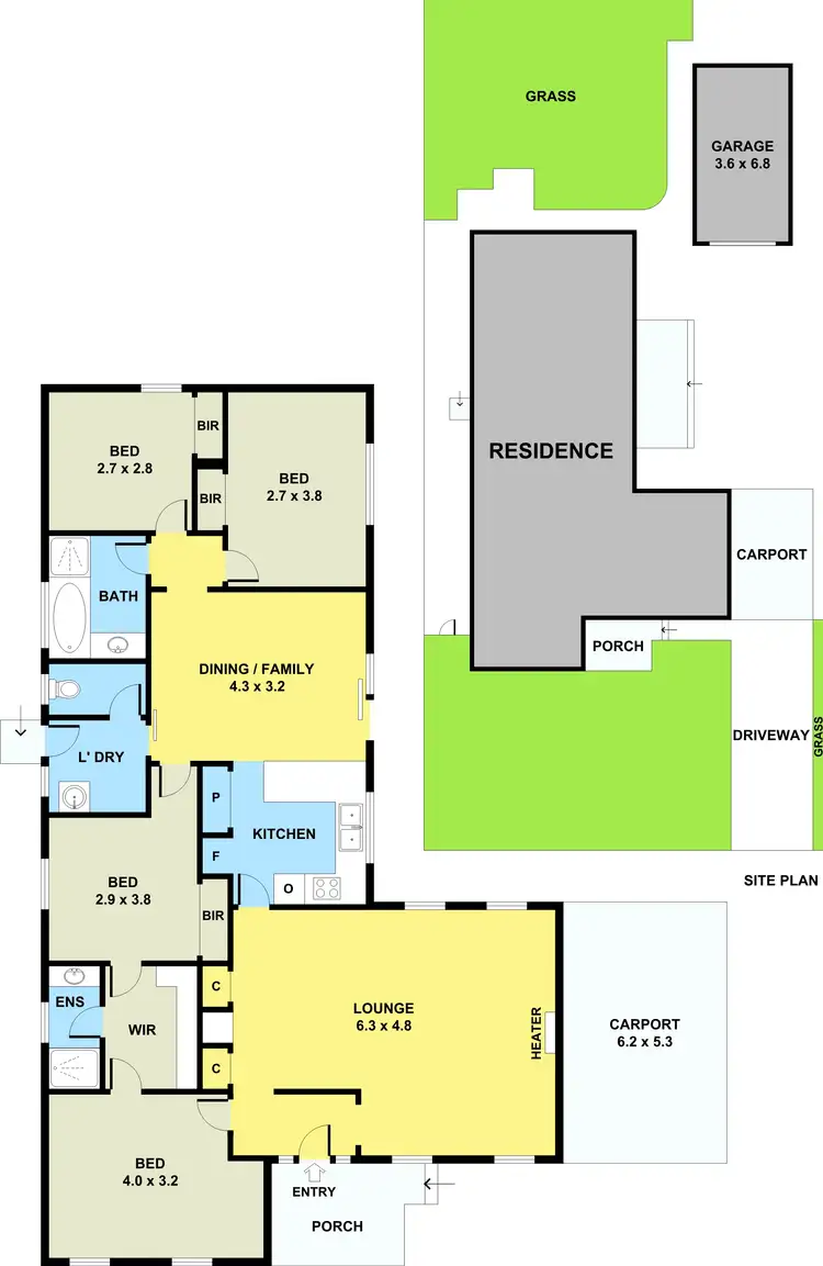 Floorplan of Homely house listing, 13 Greenglade Court, Noble Park VIC 3174