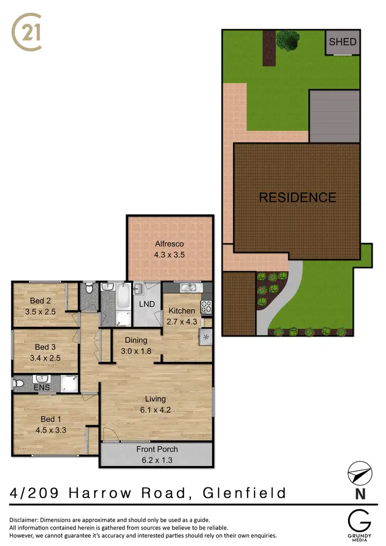 Floorplan of Homely villa listing, 4/209 Harrow Road, Glenfield NSW 2167