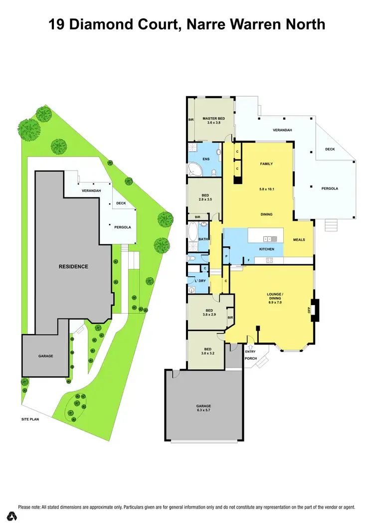 Floorplan of Homely house listing, 19 Diamond Court, Narre Warren North VIC 3804