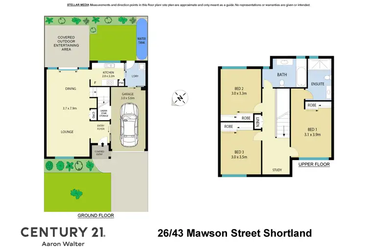 Floorplan of Homely townhouse listing, 26/43 Mawson Street, Shortland NSW 2307