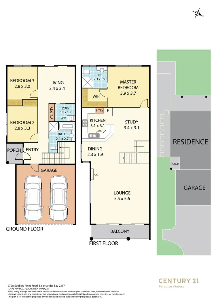Floorplan of Homely semi-detached listing, 270a Soldiers Point Road, Salamander Bay NSW 2317