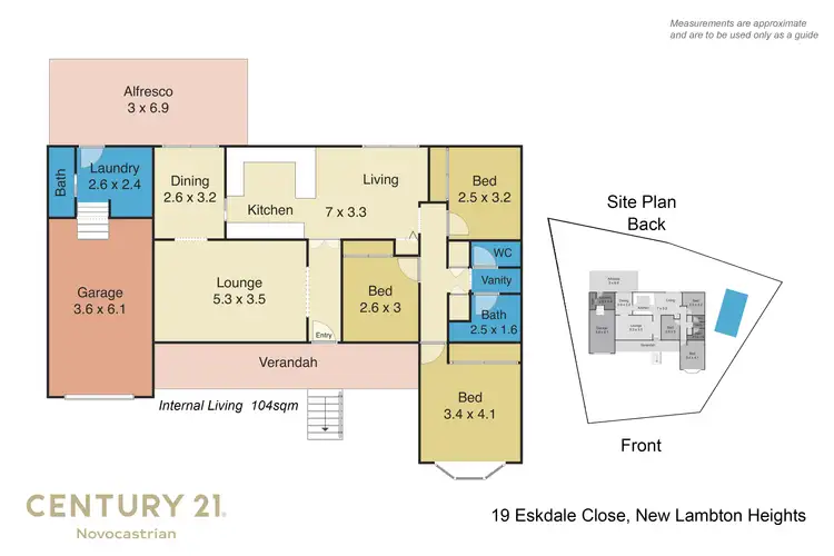 Floorplan of Homely house listing, 19 Eskdale Close, New Lambton Heights NSW 2305