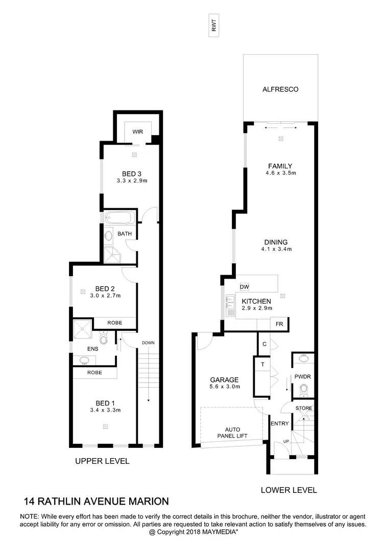 Floorplan of Homely house listing, 14 Rathlin Ave, Marion SA 5043