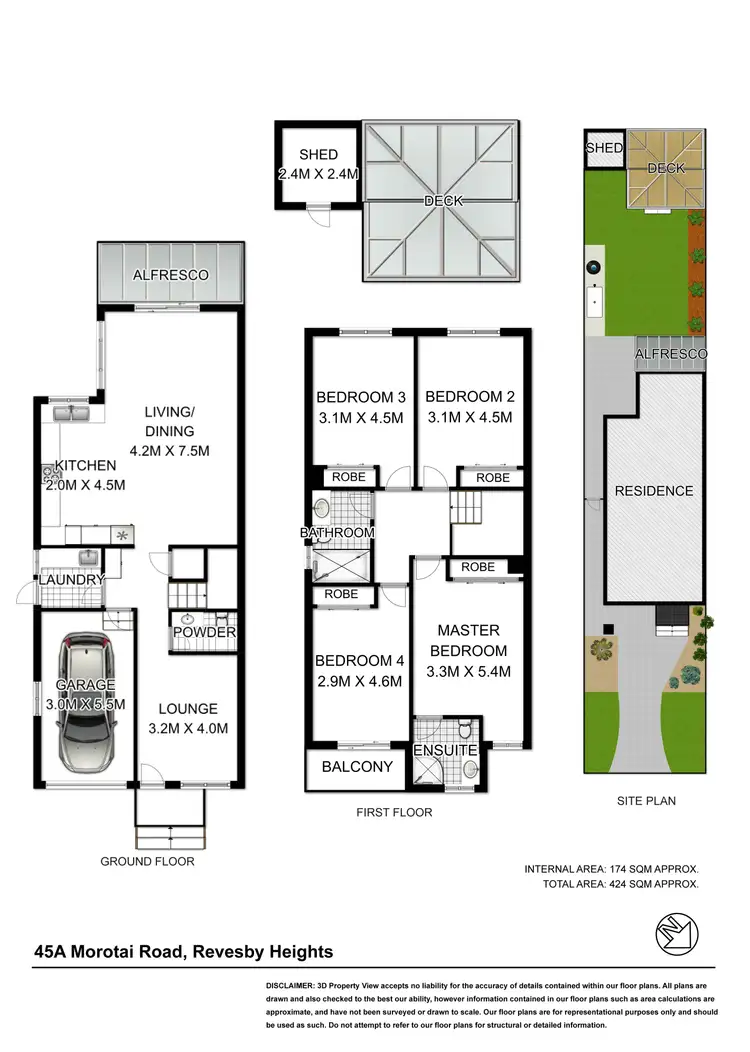 Floorplan of Homely semi-detached listing, 45a Morotai Road, Revesby Heights NSW 2212