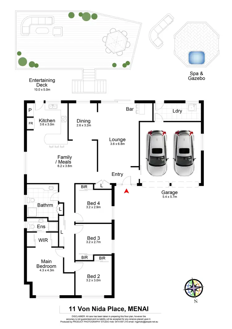 Floorplan of Homely house listing, 11 Von Nida Place, Menai NSW 2234