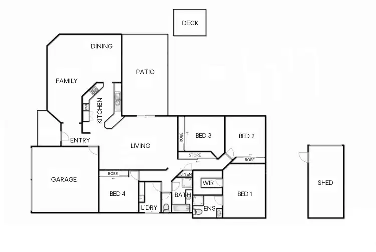 Floorplan of Homely house listing, 13 Gregory Court, Highfields QLD 4352