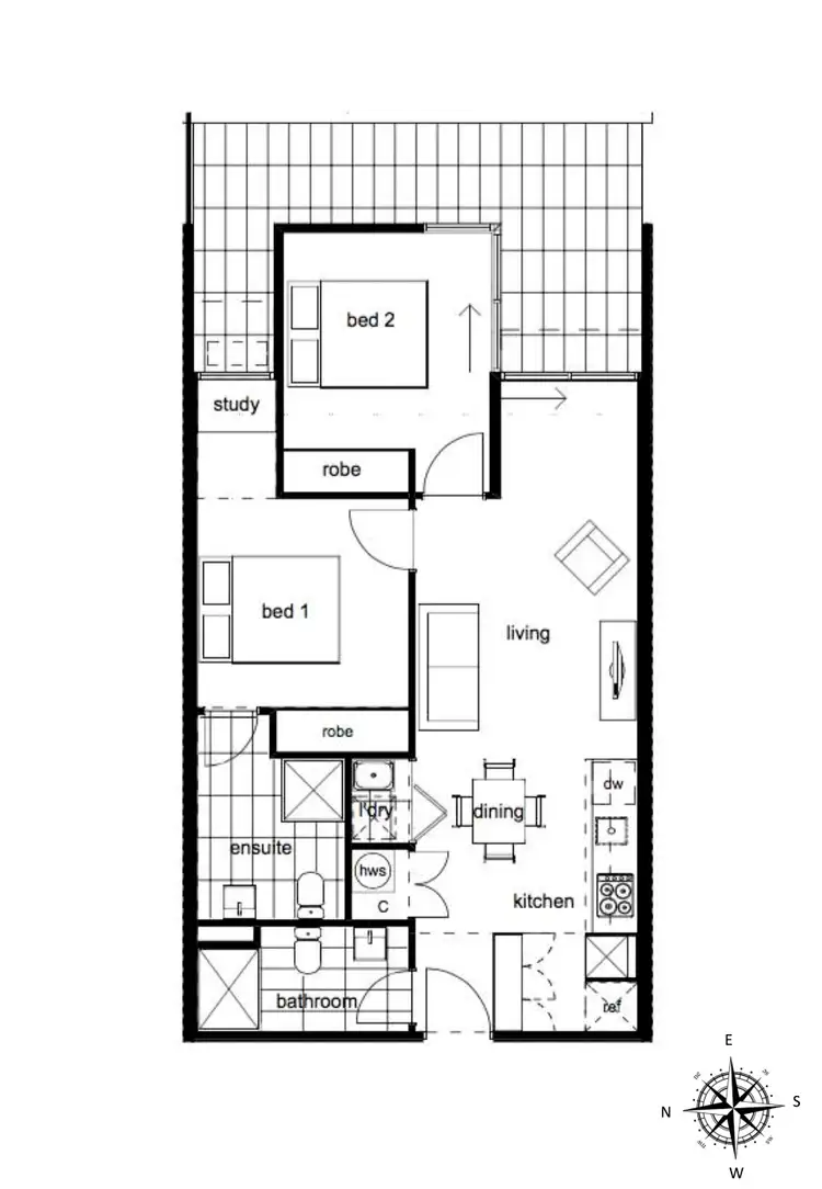 Floorplan of Homely apartment listing, 228/660 Blackburn Road, Notting Hill VIC 3168