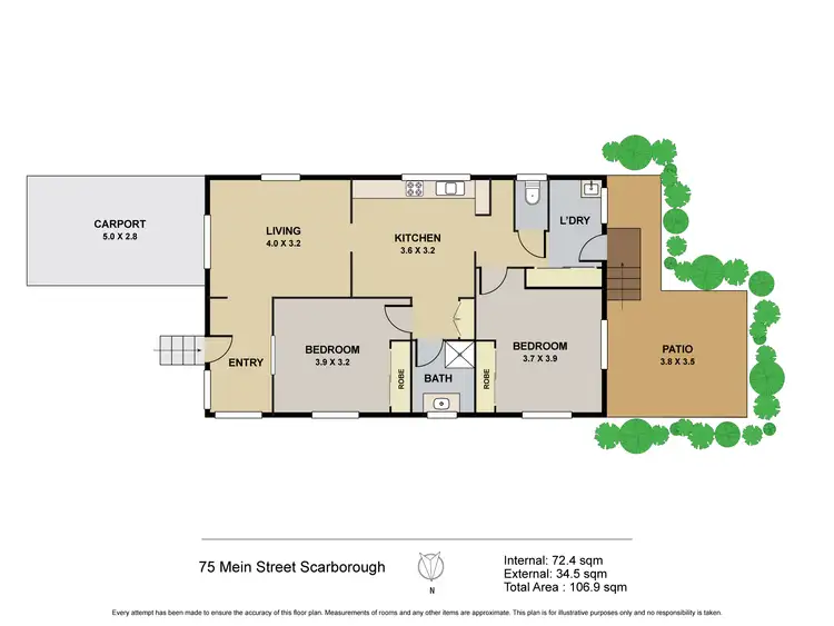 Floorplan of Homely house listing, 75 Mein Street, Scarborough QLD 4020