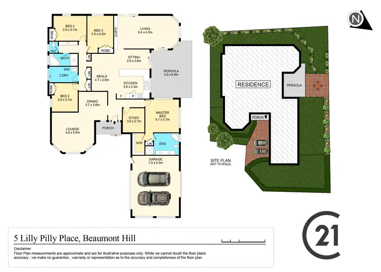 Floorplan of Homely house listing, 5 Lilly Pilly Place, Beaumont Hills NSW 2155