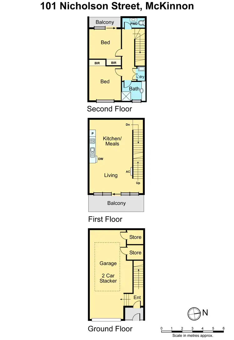 Floorplan of Homely townhouse listing, 99 Nicholson Street, Mckinnon VIC 3204