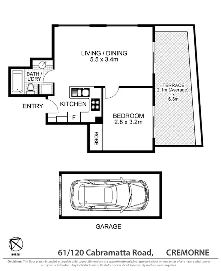 Floorplan of Homely apartment listing, 61/120 Cabramatta Road, Cremorne NSW 2090