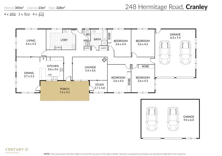 Floorplan of Homely house listing, 248 Hermitage Road, Cranley QLD 4350