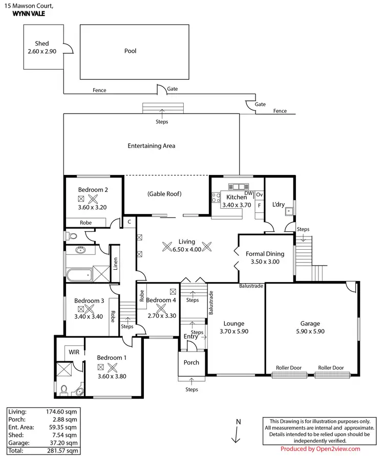 Floorplan of Homely house listing, 15 Mawson Court, Wynn Vale SA 5127